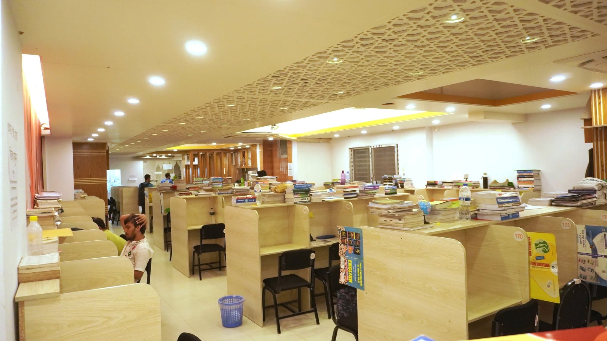 Photograph of the Gyanaanjan Library reading hall